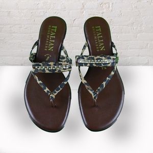 Italian Shoemakers wedge thong sandals